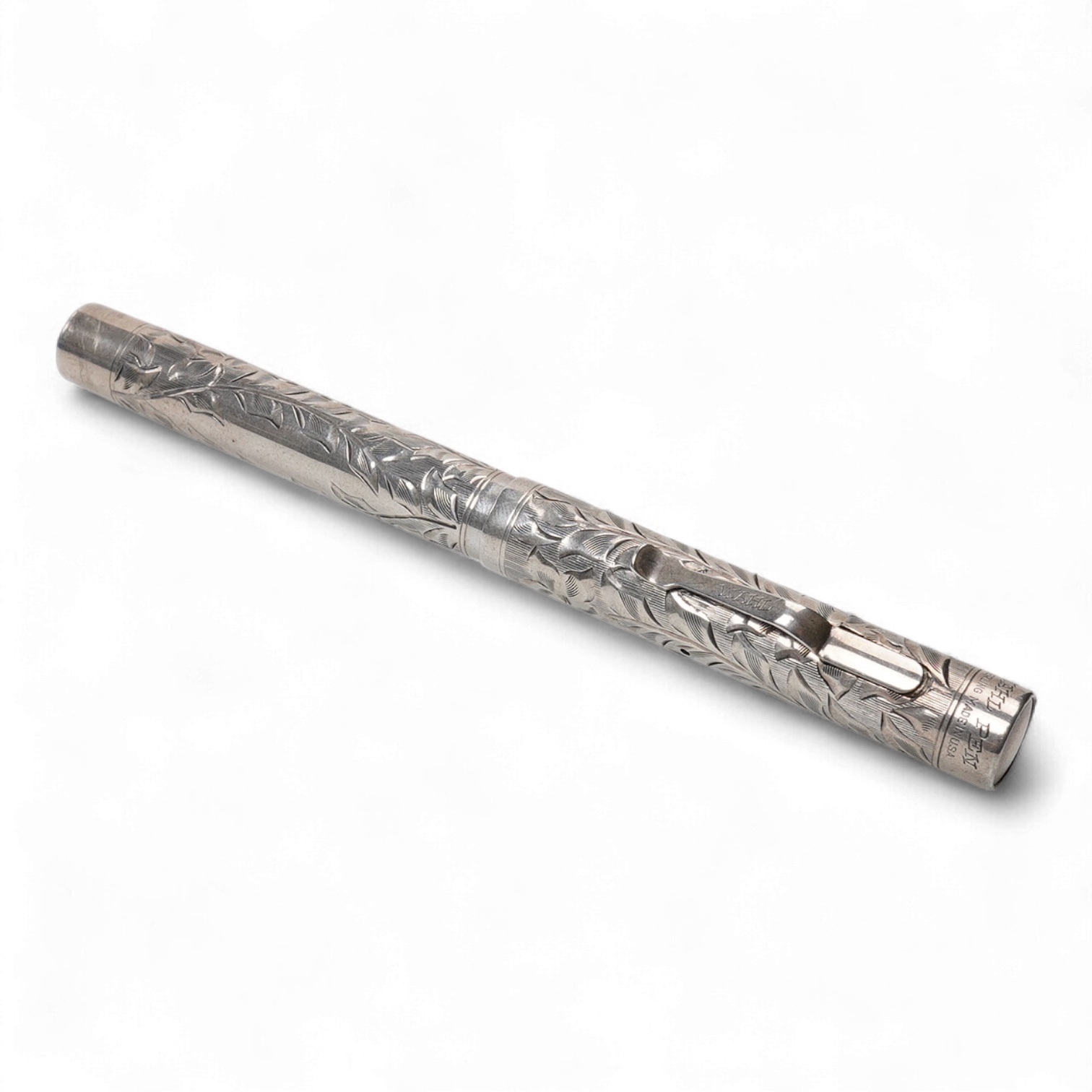 A rare Wahl Eversharp hand engraved lever fill fountain pen, fitted with No.3 14ct. gold flexible nib